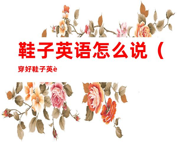 鞋子英语怎么说(穿好鞋子英语怎么说)