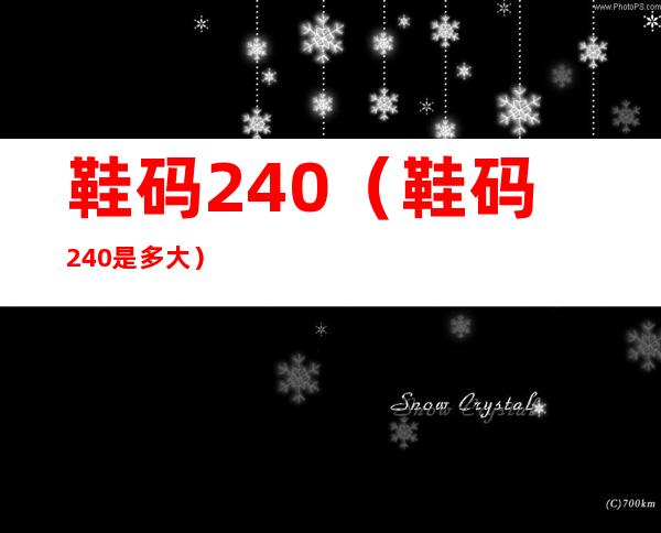 鞋码240(鞋码240是多大)