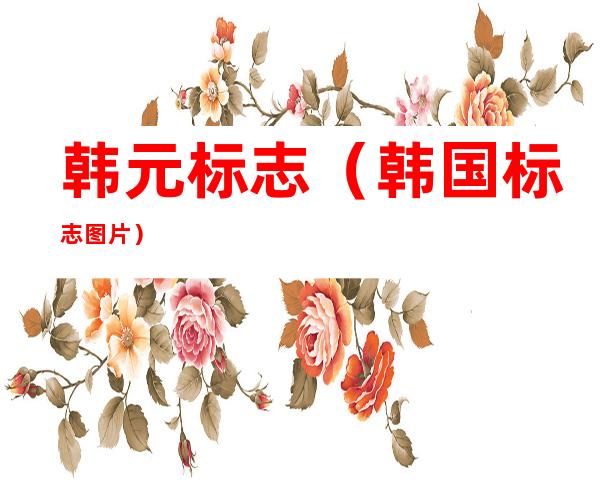韩元标志(韩国标志图片)