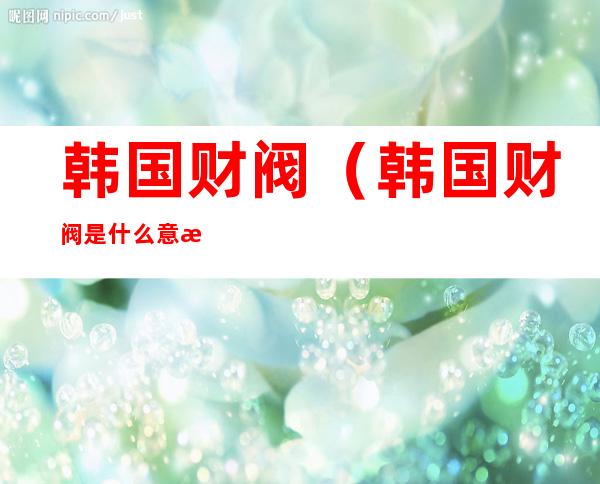 韩国财阀（韩国财阀是什么意思）