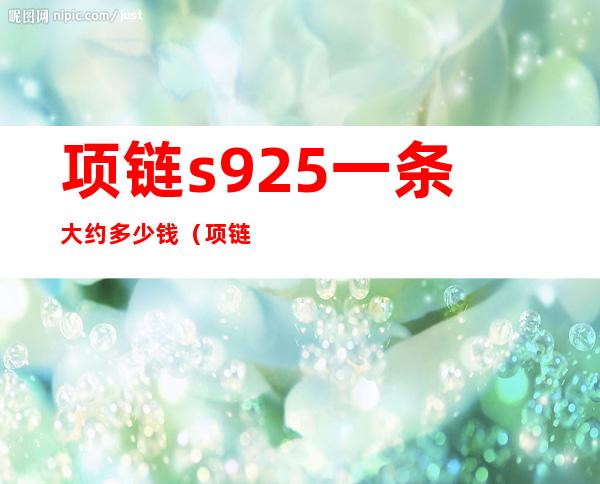 项链s925一条大约多少钱（项链s925一条大约多少钱带有一颗红宝石）