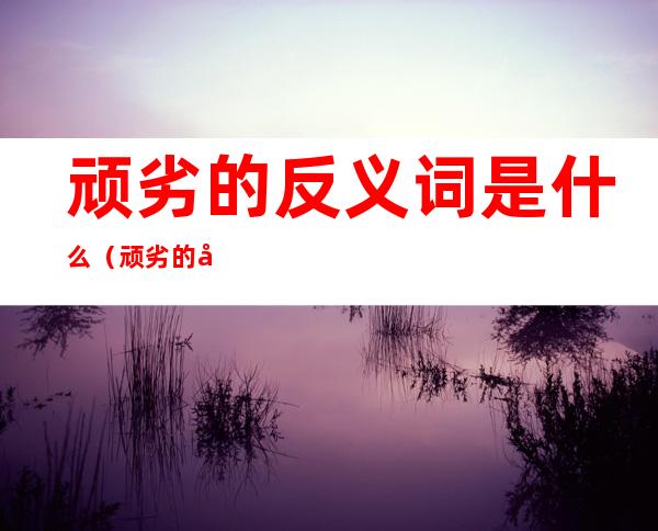 顽劣的反义词是什么（顽劣的反义词是什么?）