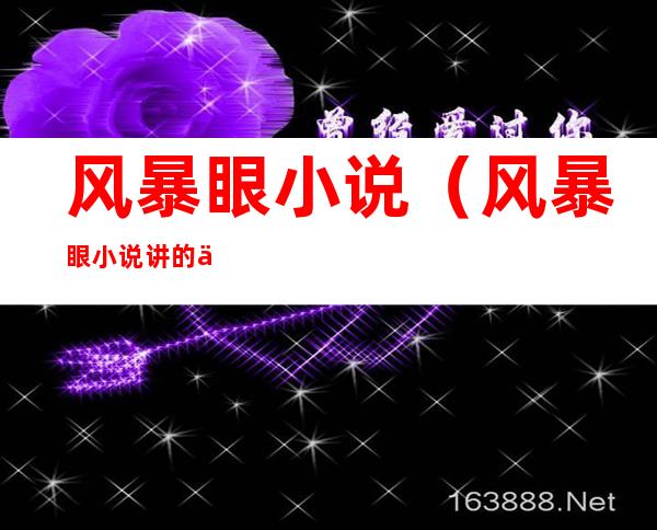 风暴眼小说(风暴眼小说讲的什么)