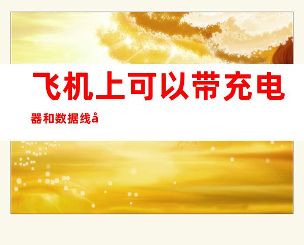 飞机上可以带充电器和数据线吗（飞机上有充电器线吗）