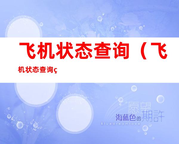 飞机状态查询（飞机状态查询系统）
