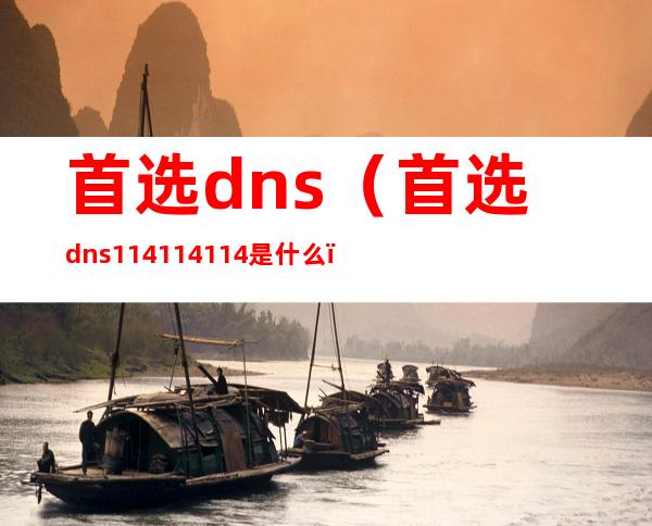 首选dns（首选dns114.114.114是什么）