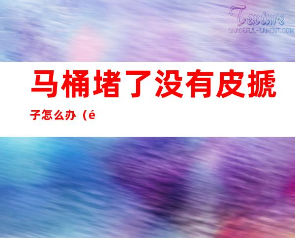马桶堵了没有皮搋子怎么办(马桶堵了还没有搋子怎么办)