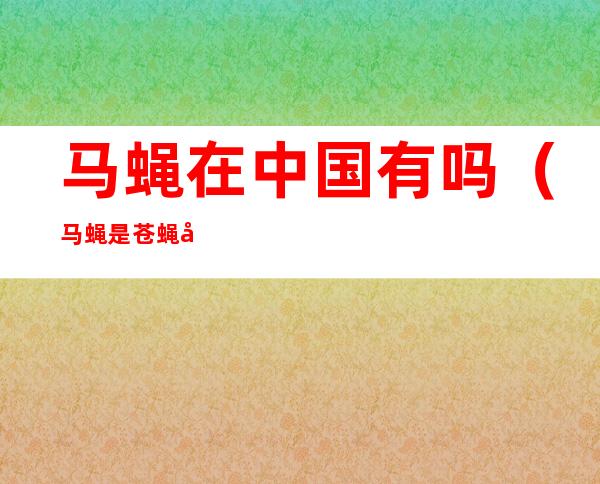 马蝇在中国有吗(马蝇是苍蝇吗)
