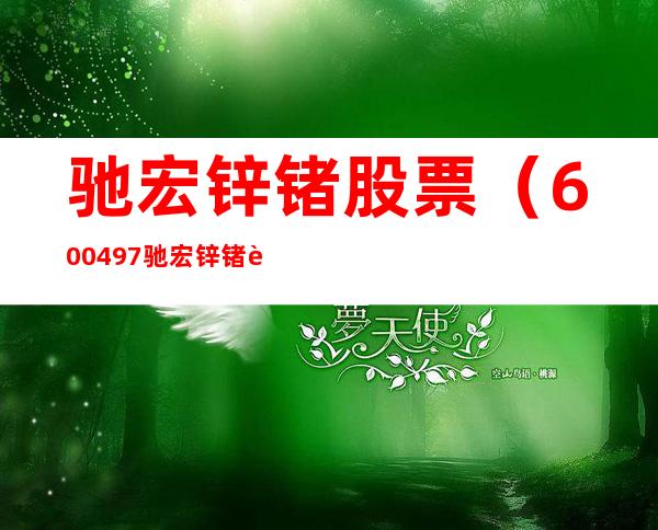 驰宏锌锗股票(600497驰宏锌锗股票)