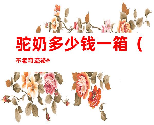 驼奶多少钱一箱(不老奇迹骆驼奶多少钱一箱)