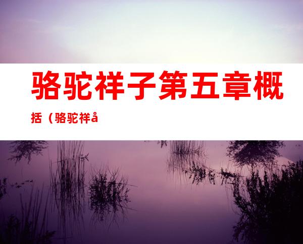 骆驼祥子第五章概括(骆驼祥子第五章概括100字)