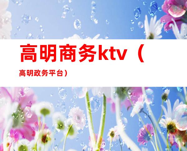高明商务ktv（高明政务平台）