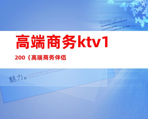 高端商务ktv1200（高端商务伴侣）