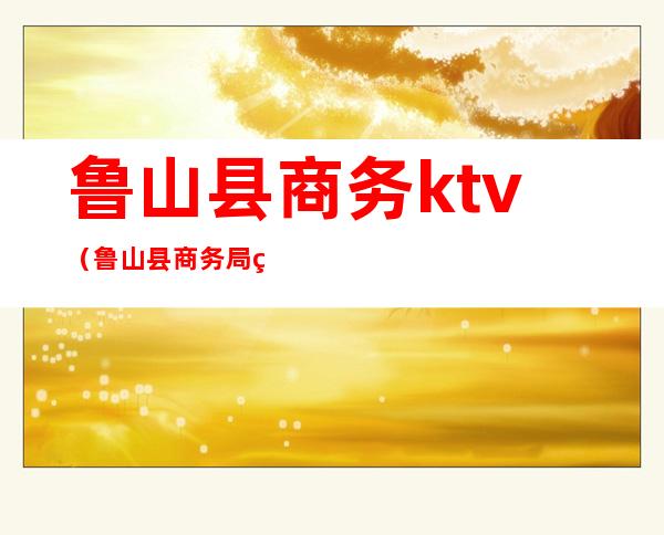 鲁山县商务ktv(鲁山县商务局班子成员)