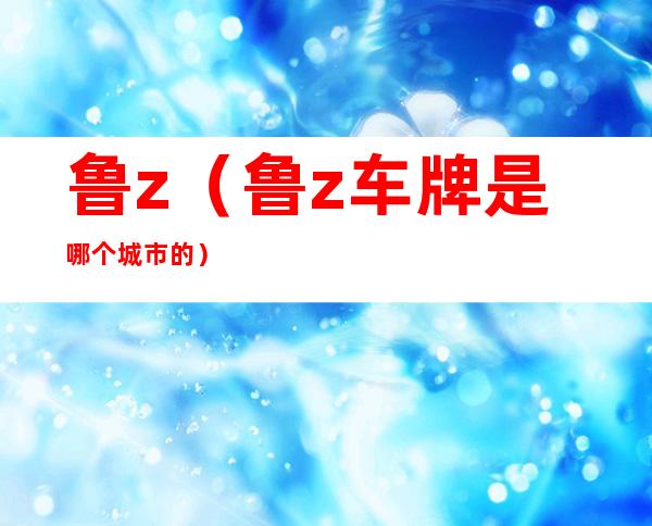 鲁z(鲁z车牌是哪个城市的)