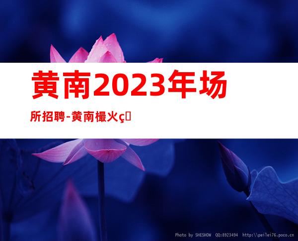 黄南2023年场所招聘-黄南樶火爆酒吧招聘心动不如行动