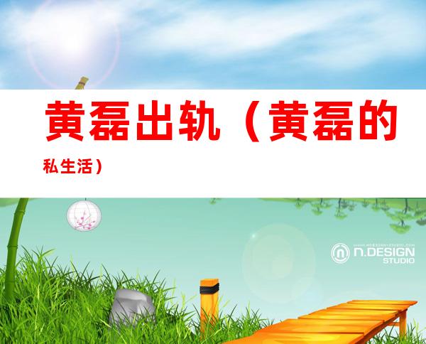黄磊出轨(黄磊的私生活)