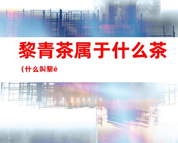 黎青茶属于什么茶(什么叫黎青茶)