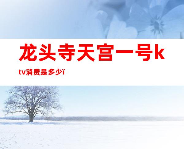 龙头寺天宫一号ktv消费是多少()