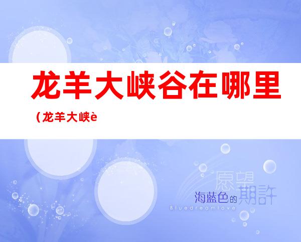 龙羊大峡谷在哪里（龙羊大峡谷景区怎么样）