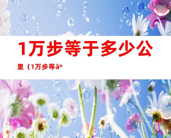 1万步等于多少公里(1万步等于多少公里每小时)