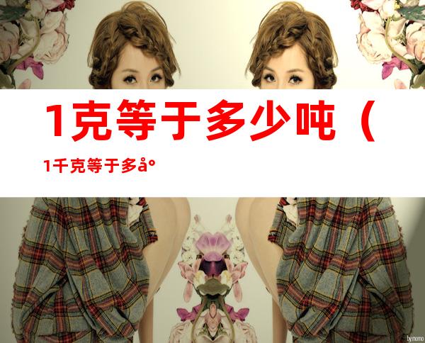 1克等于多少吨(1千克等于多少吨)