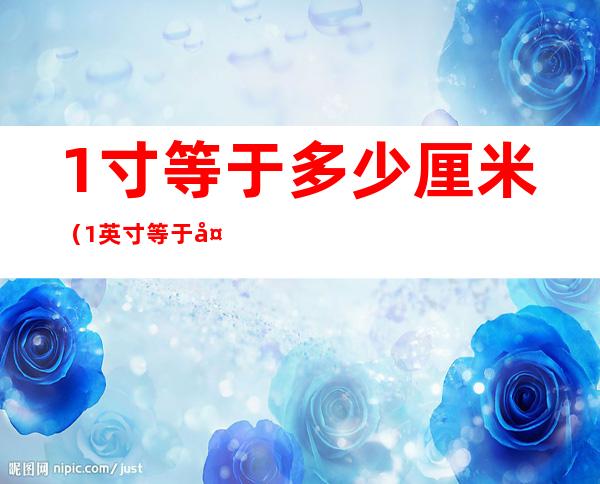 1寸等于多少厘米(1英寸等于多少厘米)