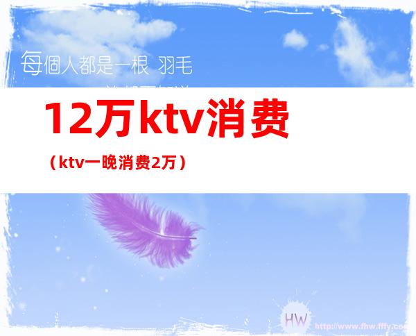 12万ktv消费(ktv一晚消费2万)
