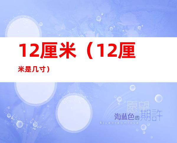 12厘米(12厘米是几寸)