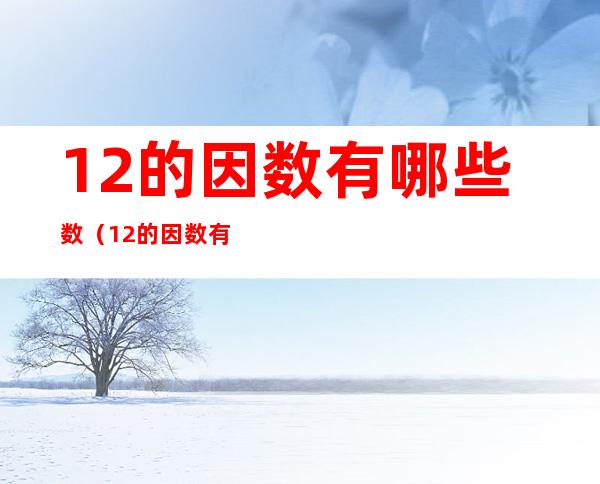 12的因数有哪些数(12的因数有哪些数从小到大)