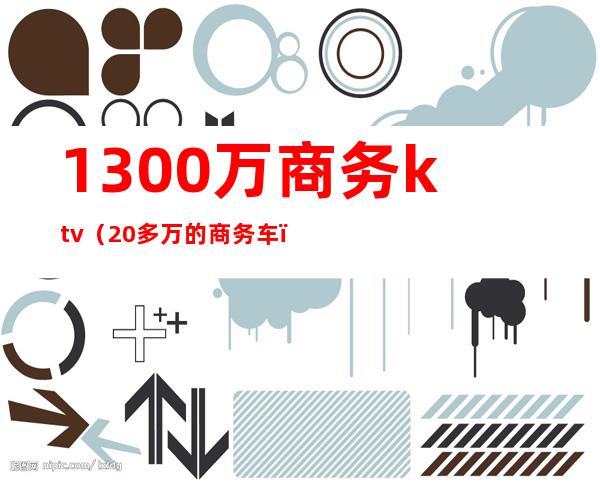 1300万商务ktv(20多万的商务车)