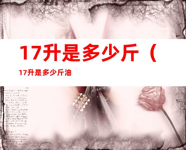 17升是多少斤（17升是多少斤油）