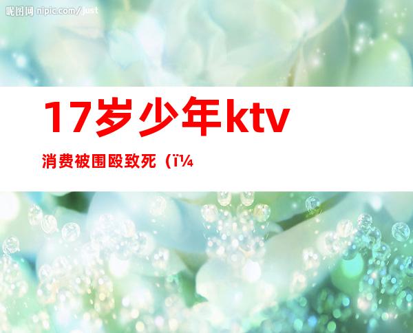 17岁少年ktv消费被围殴致死()