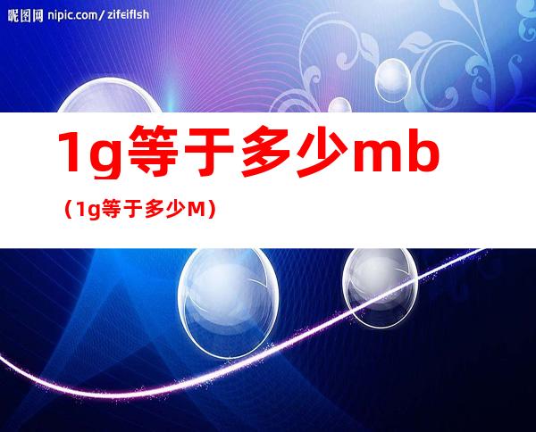 1g等于多少mb（1g等于多少M）