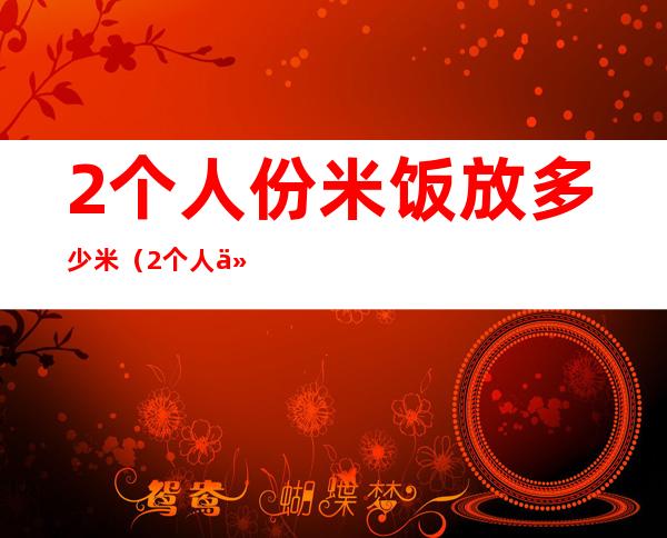 2个人份米饭放多少米(2个人份米饭放多少米多少水)