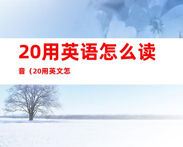 20用英语怎么读音（20用英文怎么读音）