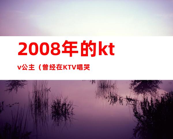 2008年的ktv公主(曾经在KTV唱哭了无数公主)