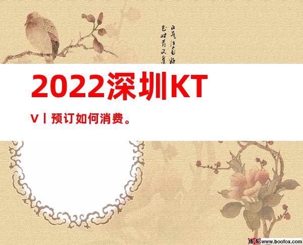 2022深圳KTV丨预订如何消费。