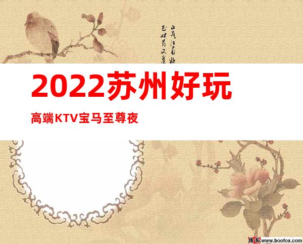 2022苏州好玩高端KTV宝马至尊夜总会大力推荐