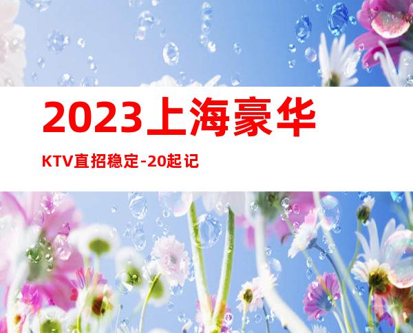2023上海豪华KTV直招稳定-20起记得带好口罩