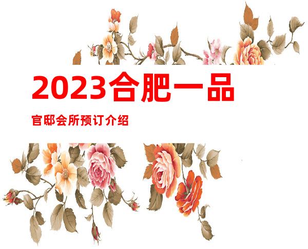 2023合肥一品官邸会所预订介绍夜总会十大排行 – 合肥经济技术开发区大学城商务KTV