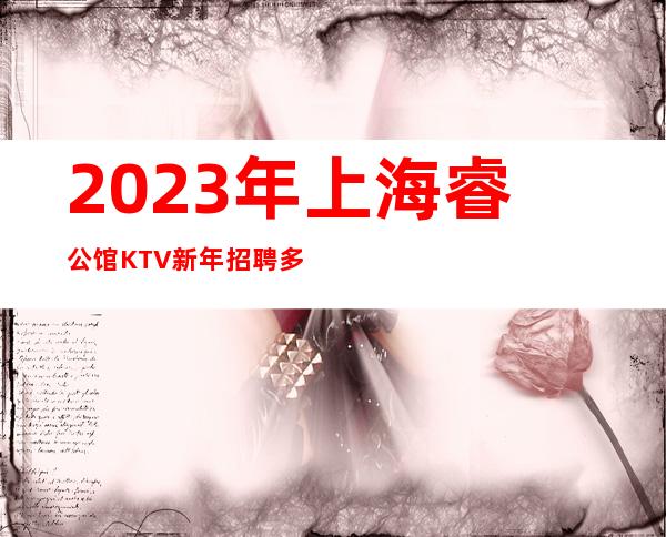 2023年上海睿公馆KTV新年招聘多劳多得不用你来订房