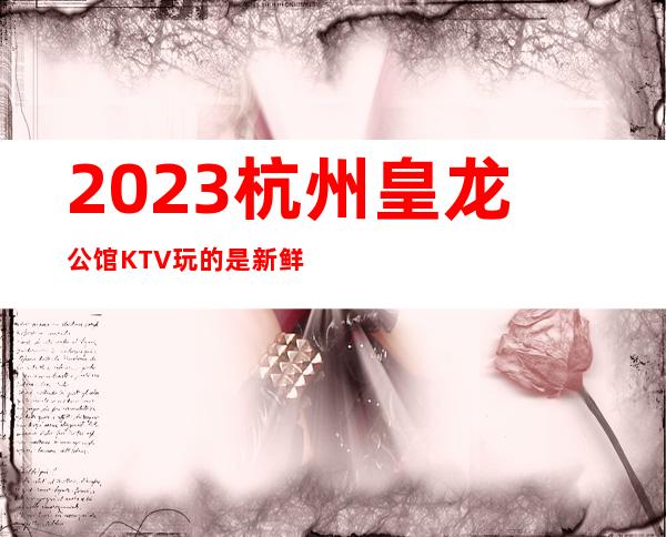 2023杭州皇龙公馆KTV玩的是新鲜夜总会怎么样 – 杭州余杭塘栖商务KTV