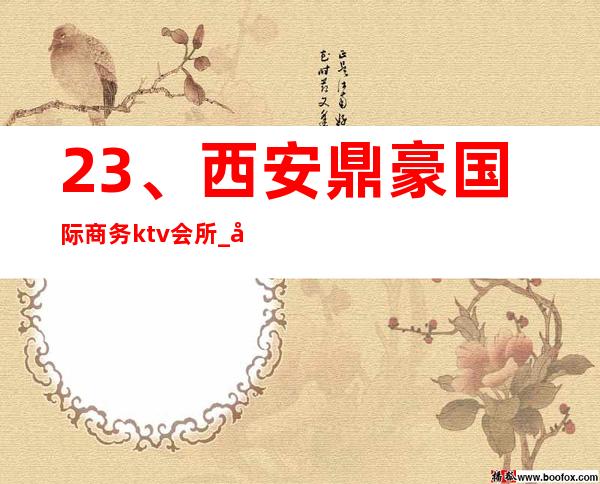 23、西安鼎豪国际商务ktv会所_ 商务宴请电话 – 西安莲湖西大街商务KTV