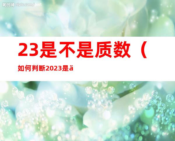23是不是质数(如何判断2023是不是质数)