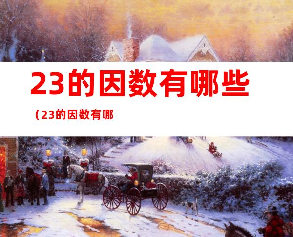 23的因数有哪些(23的因数有哪些有几个)