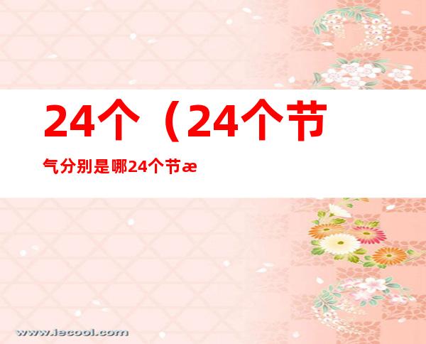 24个（24个节气分别是哪24个节气）