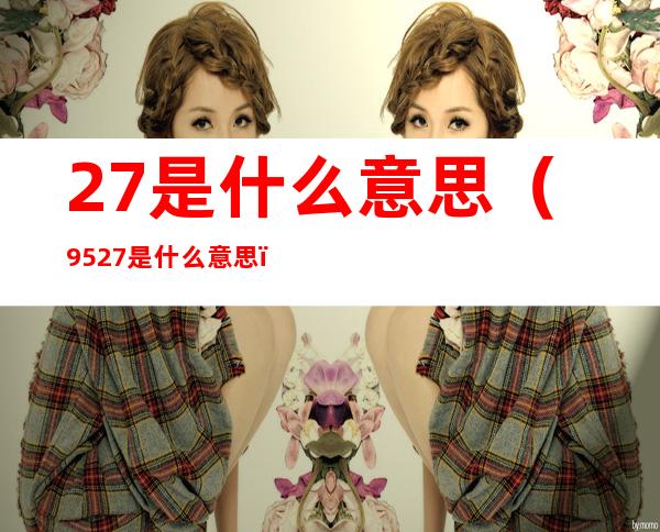 27是什么意思(9527是什么意思)