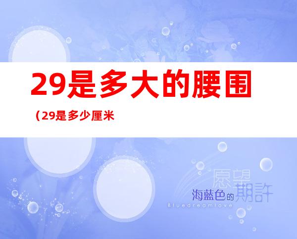 29是多大的腰围(29是多少厘米的腰围)