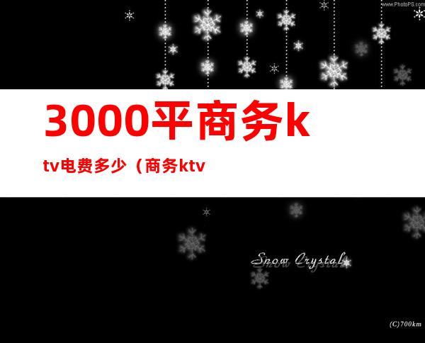 3000平商务ktv电费多少(商务ktv一晚上多少钱)